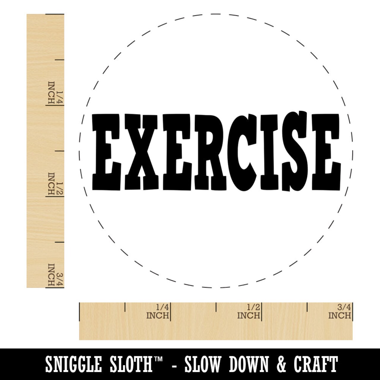 Exercise Fun Text Self-Inking Rubber Stamp for Stamping Crafting Planners